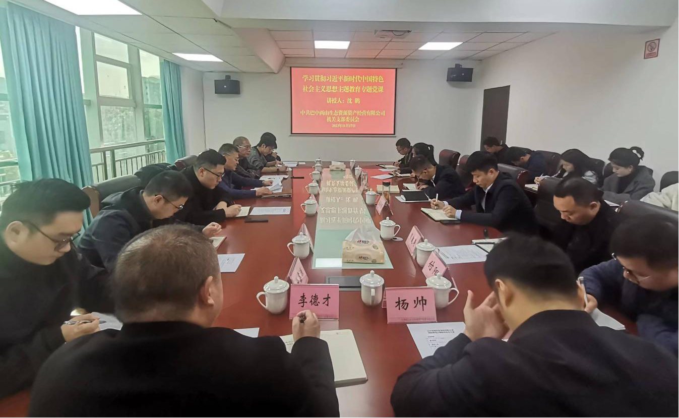 集團(tuán)公司黨委副書記、總經(jīng)理沈鵬到巴中兩山公司講授主題教育專題黨課